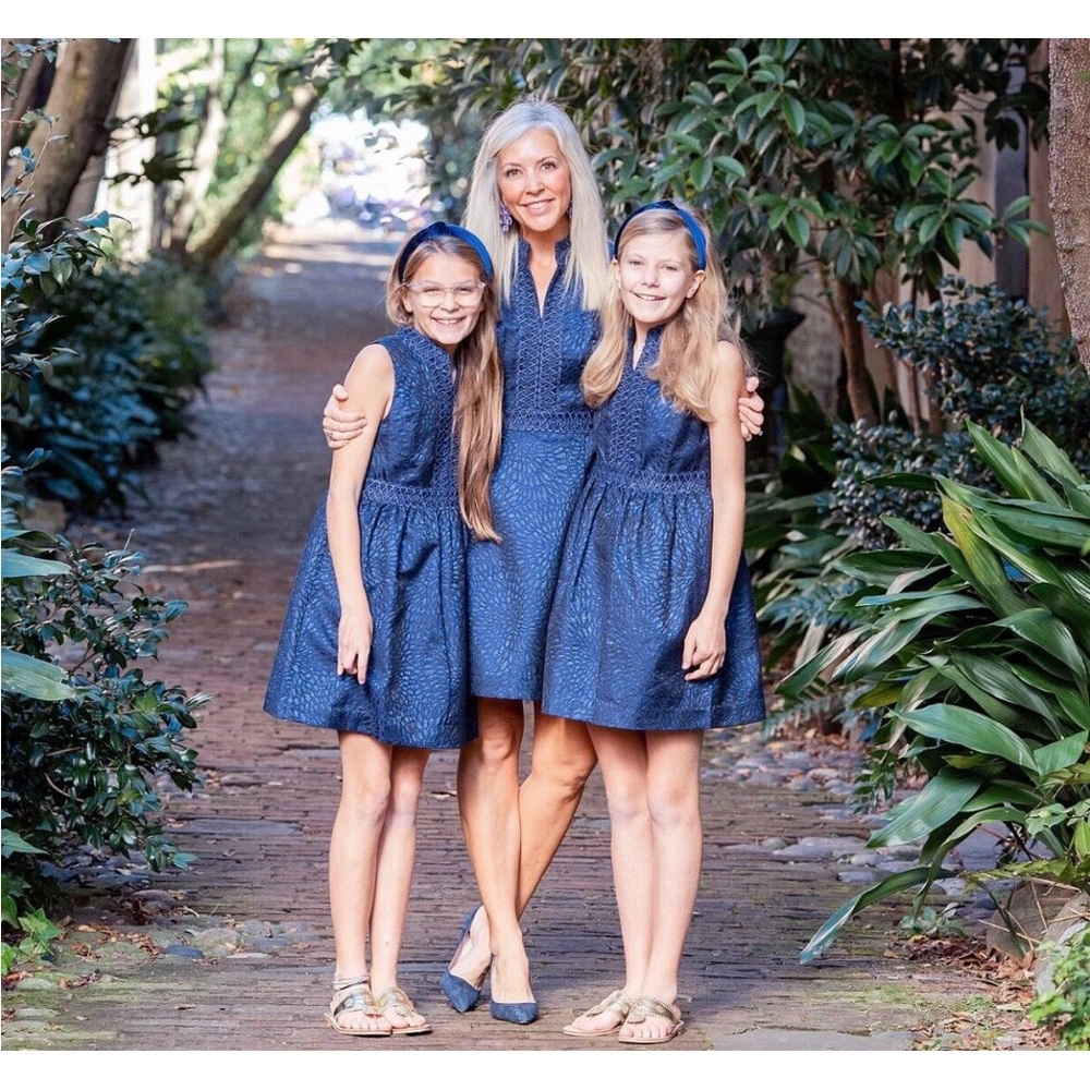 Lilly Pulitzer Franci Dress in True Navy Metallic Jacquard Size 8 - Picture 6 of 16